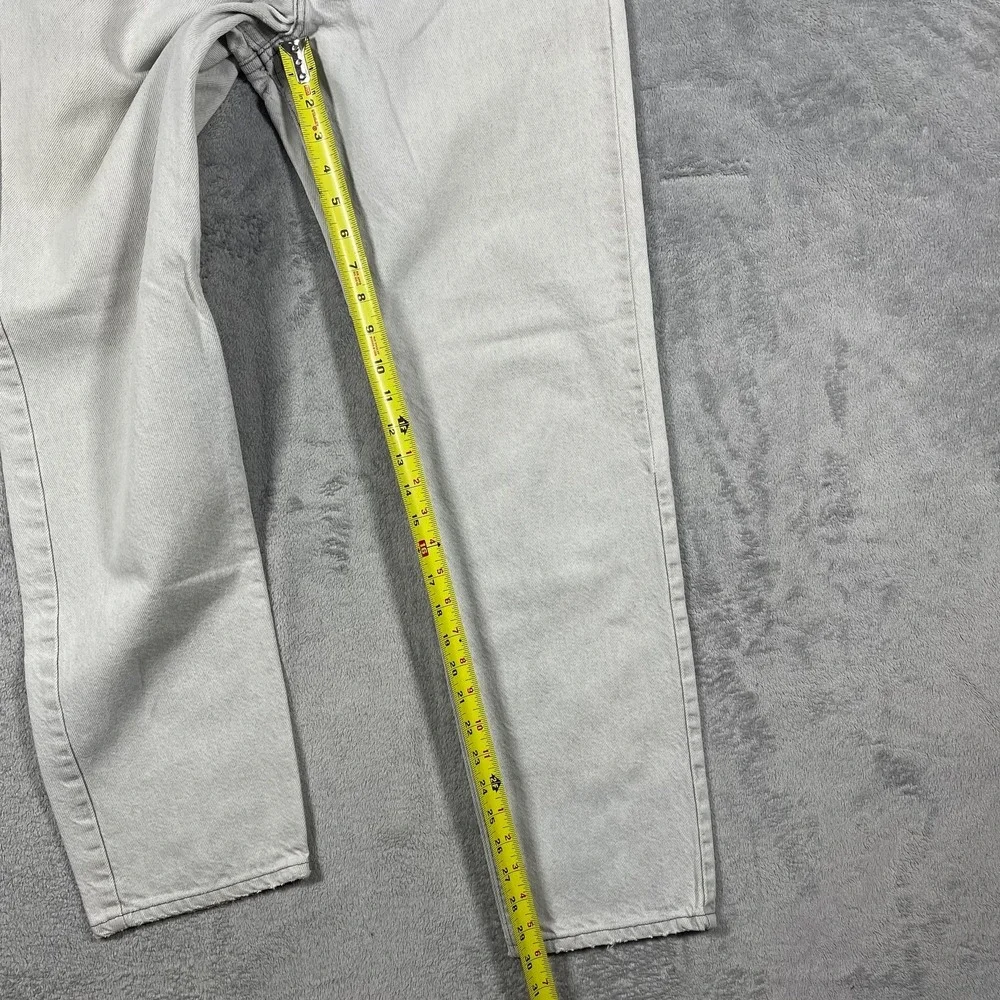 Levis 506 Jeans Mens 32(30)x32(30) White Distressed USA Vintage Straight Leg - Picture 4 of 16